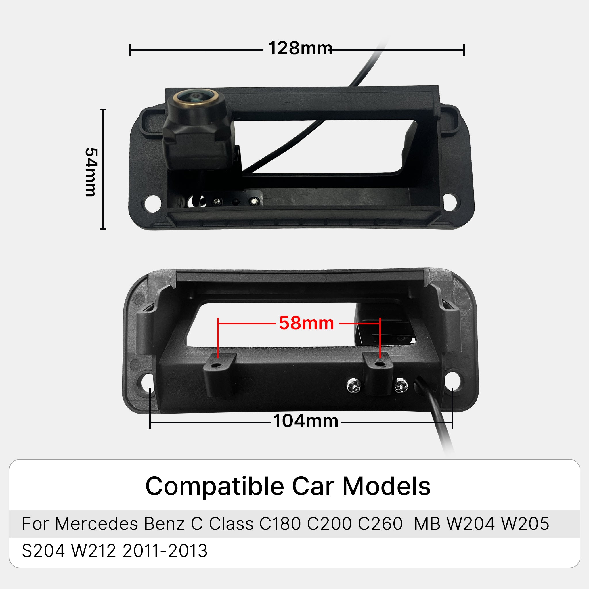 Rear View Backup Camera for Mercedes-Benz C E S GLK GLA Class | Trunk Handle Replacement