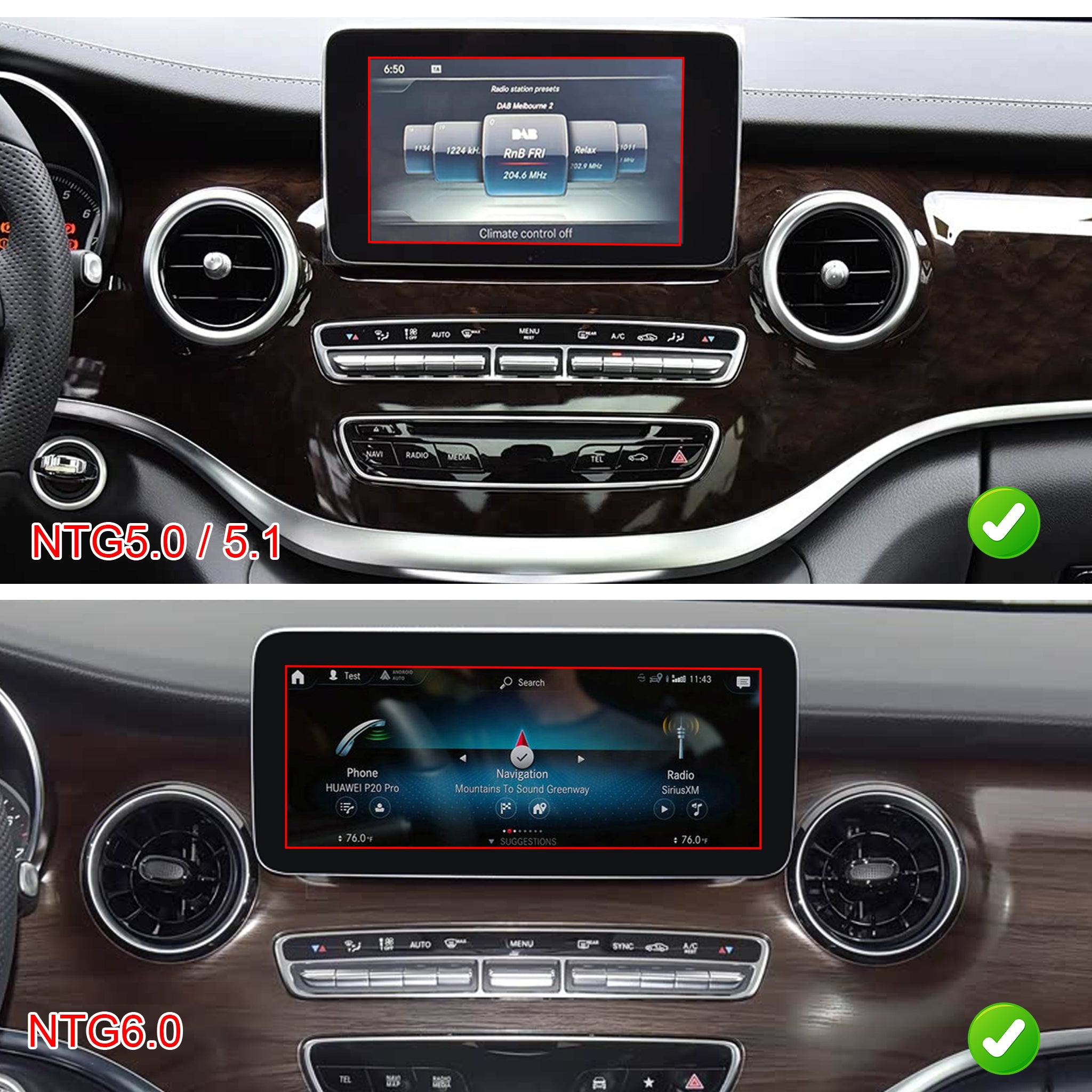 Wireless CarPlay & Android Auto Module for Mercedes-Benz V-Class / Vito (W447) | NTG 5.0 & NTG 6.0 Upgrade